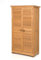 GOPLUS Armoire de Jardin en Bois de Sapin, Armoire Impermpéable avec Portes à Persiennes Verrouillable et Toit en Bitume, 2 Etagères Amovibles, Idéal pour Outils, Animaux, 87 x 42 x 160 CM, Naturel