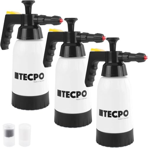 TECPO Lot de 3 pulvérisateurs de mousse pour lavage de voiture, vaporisateur de 1 l