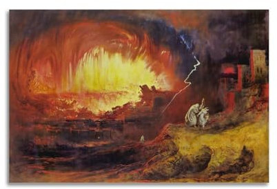 JSWLQ John Martin (Die Zerstörung von Sodom und Gomorra) Künstler-Poster, Leinwand, Wandkunstdruck, Foto, Bild, Gemälde, Raumdekoration, Heimdekoration, 30 x 45 cm