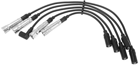 QUARKZMAN Zündkabelsatz Zündungskabel Zündspule für VW Golf III 1.8 (1991-1998) 66 kW, für Audi 80 Notchback 2.0 (1991-1994) 66 kW 059998031 Packung mit 5