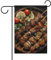 Willkommens-Gartenflagge, 46 x 31 cm, doppelseitig, für den Außenbereich, Kebab auf Holzteller, Hofflagge, saisonale Hofflagge, Outdoor-Flagge, Bauernhaus-Dekorationen, Flaggen für Halloween,
