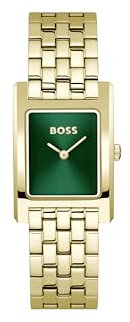 BOSS Zwei-Zeiger-Quarzwerk-Uhr für Damen Kollektion Lucy mit Goldfarben Edelstahlarmband - 1502785