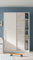 White and Oak Effect Sliding Door Wardrobe - Narrow 120cm Space Saving with Storage