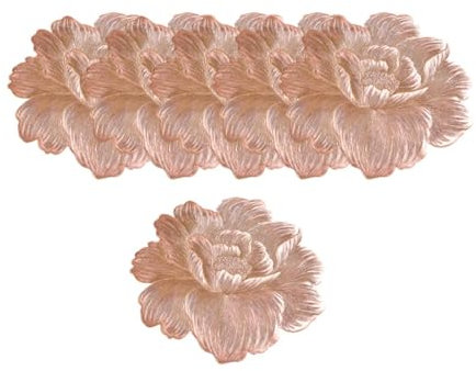SiaBiced 6 pezzi di sottopiatto floreale per tavolo, Oro Rosa