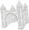 Garneck 1 Satz Graffiti- bastelset bastelsets+für+ dekoring DIY dekoration decor DIY Malpuzzle Papier Burg Färbung 3D-Papppuzzle 3d papier färbung DIY Weiß