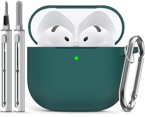 Inesore Compatible with AirPods 4 Case - Deep Green-B