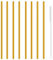 Stainless Steel Straws Metal Reusable Drinking Straw for Juice Iced Coffee Cold Beverage Water Highball Glasses 20oz Tumblers Mugs Cups, 0.24 6mm Wide 215mm Long, Set of 8 with Brush, Gold