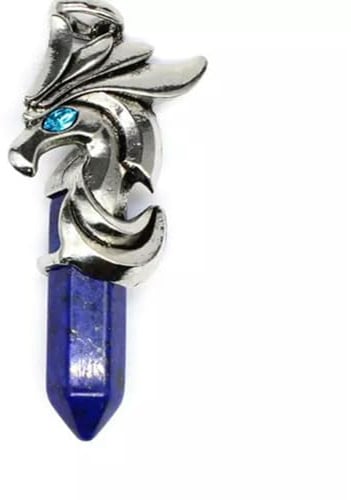 Natürlicher Bergkristall-Punkt-Pegasus-Anhänger, magischer Stein – Lapislazuli