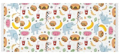 Junk Food Waschmaschinen-Schutzhülle für Kühlschrank, Waschmaschine, Mikrowelle, 130 x 55,9 cm