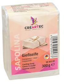 CREARTEC Gießseife - Seife selbst herstellen - Farbe: transparent - Menge: 300g - cremiger Schaumbildung - Vegan - Made in Germany
