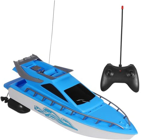 HANABASS 1 Set Ferngesteuertes Ferngesteuertes Boot Für Poolboot Rennboot Schwimmbadboot Funkgesteuerte Boote Wasserboot Fernbedienung Kinderspielzeug Spielzeugboote