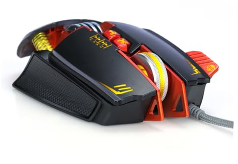 SHINEOFI 1 Pieza Ratón Gaming USB Luminous Mecánico Ergonomico para Ordenador Mouse Estiloso y Cómodo para Uso Casa y Oficina Negro