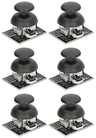YDuupxe Joystick-Modul, 6 Sätze 3,3 V-5 V Gamecontroller-Sensor mit XY-Doppelachsen für KY-023-Roboterkonsolenprojekte