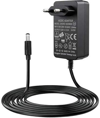 Adaptateur Secteur 12V 2A 24W Universel AC DC 5.5mm x 2.5mm 1.5M Câble | 100-240V 50/60Hz Transformateur Sécurisé pour Bandes LED Routeurs Caméras CCTV Disques Durs Haut-Parleurs