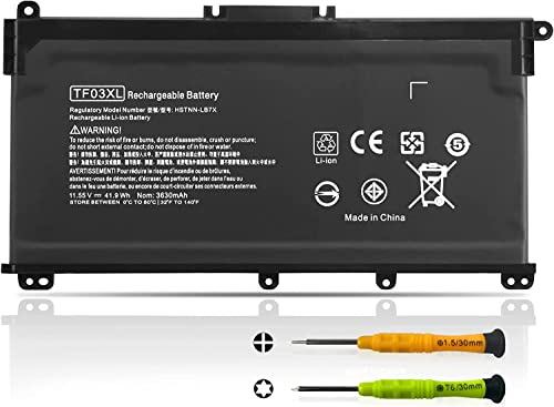 TF03XL Batteria di ricambio compatibile per HP Pavilion X360 14-bf0xx 14-bf1xx 14-bk0xx 14-bp0xx 14-cd0xx 15-cc0xx 15-cc1xx 15-cd0xx 15-ck0xx 17-ar0xx 15-CD054 sa cd056sa cd059sa 14-cd0505sa
