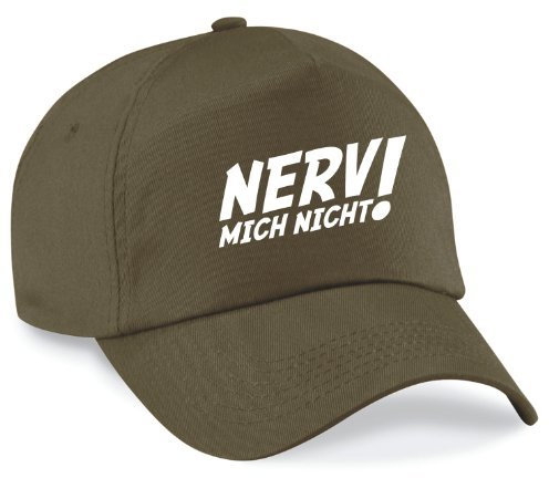 Shirtinstyle Basecap NERV Mich Nicht! Cap Capy Größe Unisex, Farbe Olive