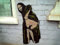 Banksy Mona Lisa Bum Leinwanddruck, gerahmt