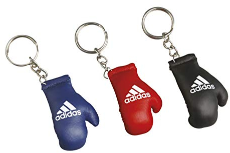 adidas Schlüsselanhänger Boxhandschuh an Kette – Schwarz/Blau/Rot