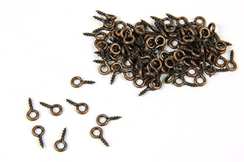 Miniblings 100x Schraubösen 7mm kupfer Mini Lochschrauben DIY | Aus eigener Fertigung in Berlin, von Hand gearbeitet, mit Schmuckherstellung und Augenschrauben
