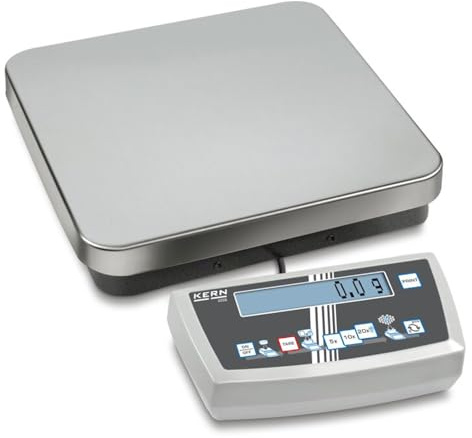 Plattformzählwaage [Kern CDS 16K0.1] Selbsterklärende Industriezählwaage für hohe Lasten, Wägebereich [Max]: 16 kg, Ablesbarkeit [d]: 0,1 g, Reproduzierbarkeit: 0,1 g, Linearität: 0,3 g, Wägeplatte: BxTxH 308x318x75 mm (Edelstahl)