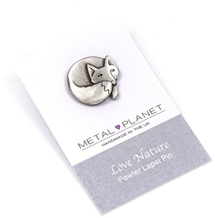 Luna London Anstecknadel Fuchs Zinn Geschenk