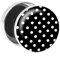 Treuheld® | Ohrstecker zum Schrauben | Polka Dots | Schwarz-Weiß | 1,2 x 10mm | Chirurgenstahl Punkte Fake-Plug | 1,2 x 10mm | Fake-Tunnel Ohr-Ring