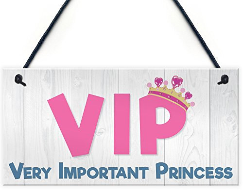 Red Ocean VIP Princess Novelty Hanging Plaque Friendship Gift Daughter Bedroom Door Sign