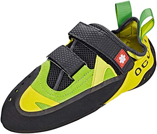 Ocun Oxi Qc Gelb - Vielseitiger Velcro Performance-Kletterschuh, Größe EU 37 - Farbe Green - Yellow