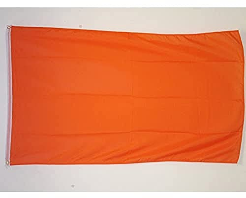 AZ FLAG - Drapeau Unicolore Orange - 250x150 cm - Grand Drapeau De Couleur Orangée 100% Polyester Avec Oeillets Métalliques Intégrés - Pavillon 300 g