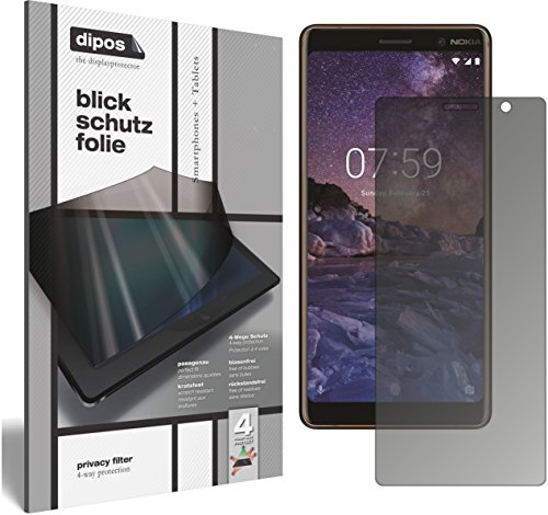 dipos I Blickschutzfolie matt kompatibel mit Nokia 7 Plus Sichtschutz-Folie Display-Schutzfolie Privacy-Filter