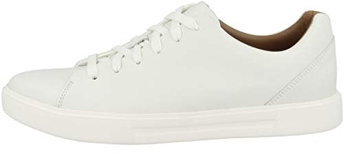 Clarks mens Un Costa Lace Low-Top, White Leather, 7.5 UK