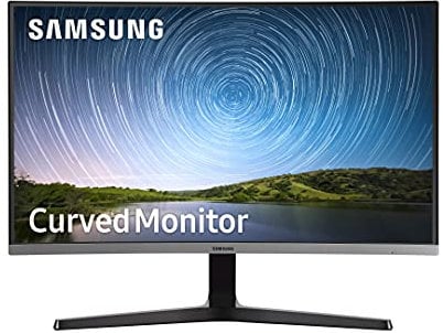Samsung Monitor CR50 (C27R502), Curvo (1800R), 27, 1920x1080 (Full HD), VA, 60 Hz, 4 ms, FreeSync, HDMI, D-Sub, Ingresso Audio, Flicker Free, Eye Saver Mode, Dark Blue Gray