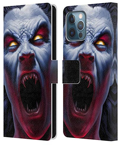 Head Case Designs Officially Licensed Tom Wood Vampire Awakening Horror Leather Wallet Case Compatible With Apple iPhone 12 Pro Max