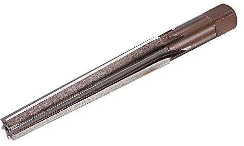 sourcing map MT1 Morse Taper Reamer H8 Accuracy Alloy Tool Steel 6 Flutes Straight Shank Finish Hand Reamer Cutter Milling Tool Conical reamer for Bore Machining