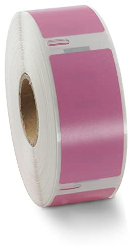 BETCKEY - 2 Rollen Rosa Adressetiketten Kompatibel mit DYMO 11352(S0722520), 25mm x 54mm, 1000 Farbige Etiketten für LabelWriter 450, 4XL NICHT passend 550 oder 5XL
