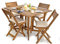 Estosa - Set tavolo + sedie in legno di acacia, set pieghevole e portatile, facile da chiudere per il trasporto e per utilizzare in giardino, giardinaggio, campeggio (Acacia, Vittoria 4 sedie)