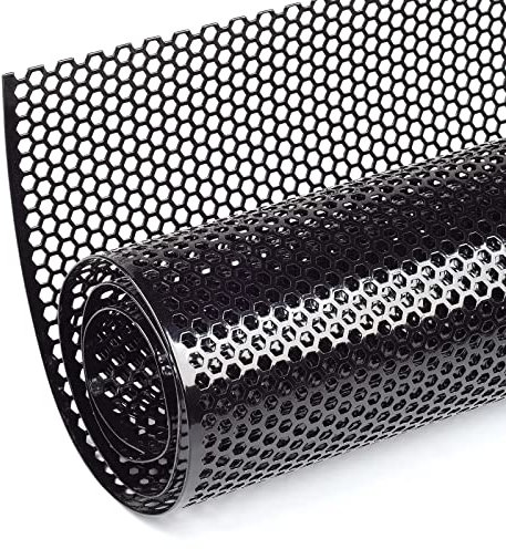 AggAuto griglia racing universale a nido d'ape, maglia espansa 100x33cm, maglia griglia auto in lega di alluminio, griglia automotive, dimensione foro 6x2mm