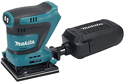 Makita DBO481RTJ 18V Li-ion LXT Finishing Sander Complete with 2 x 5.0 Ah Batteries and Charger Supplied in Makpac Case