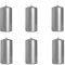 Nipter Stumpenkerzen Silber Metallic Säulenkerzen Blockkerzen, Durchmesser 5 cm, Höhe 10 cm, geruchsneutral, lange Brenndauer 20h, Set 6 Stück (1 Box)