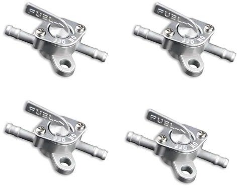 Rubinetto Benzina Serbatoio Gas Interruttore del Carburante Serbatoio Interruttore Serbatoio Carburante Rubinetto del Carburante Moto Interruttore Benzina Valvola per Ciclomotori Moto e Quad 4 Pezzi
