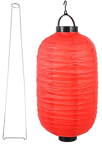 SAFIGLE Japanische Led Traditionelle Japanische Hängelaterne Roter Faltbare Festliche Hängelampe DIY Sushi-Hängedekoration Für Hochzeitsfeier - Rot Asiatische Lampenschirme