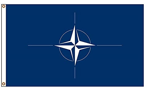 PinkDisplay NATO-Flagge, 90 x 150 cm, Ösen und Doppelnähte