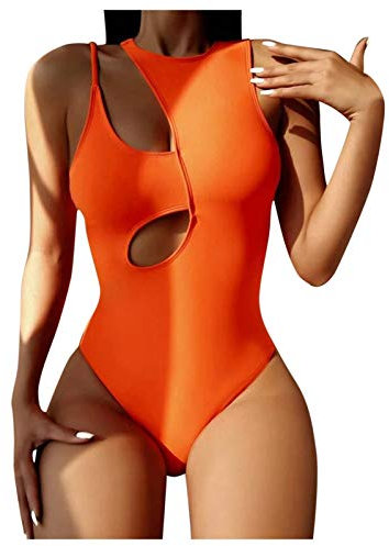 Sleeveless Women Halter Strap Hollow Swimsuit Solid Color One Piece Swimwears Tankinis Set Micro Bikini Crochet