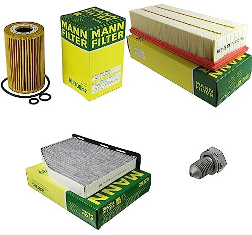 EISENFELS Filter Set Inspektionspaket erstellt mit MANN-FILTER Ölfilter HU 7008 z, Luftfilter C 35 154, Innenraumfilter CUK 2939, Verschlussschraube