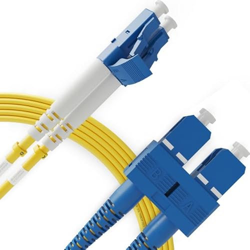 BEYONDTECH Cable de fibra óptica LC a SC OS1 Monomodo Duplex (70 Metros - 1 Unidad) - Latiguillo Doble Fibra Óptica UPC/UPC - 9/125 (LSZH)