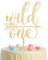 ERBO Cake Topper 1. Geburtstag, Holz Tortendeko 1. Geburtstag Mädchen Junge, Wild One Geburtstag Deko, Kuchendeko 1. Geburtstag Kindergeburtstag Babyparty Deko, 1 Jahr Deko