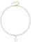 TINGN Gold Perlen Kette mit Buchstaben, 14K Vergoldet Perlen Kette Halskette Choker Kette für Frauen Freundin Halskette Anhänger Initialen Halskette Damen Schmuck Geschenke Verstellbar (C)