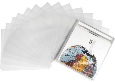 50 PCS CD/DVD Outer Sleeves 3 Mil Plastic Clear Dustproof Antistatic Suitable for Storage and Protection CD and DVD
