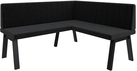 FURNISTAR Eckbank Akiko Metal A - Eckbankgruppe für Ihrem Esszimmer, Küche modern, Sitzecke, Essecke. Perfekt für Küche, Büro und Rezeption. Solide und Starke Verarbeitung. (168x142-Rechts-Inari100)