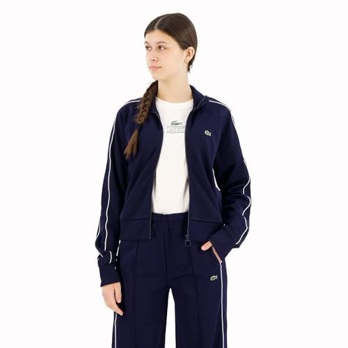 Lacoste Veste Zippé Marine Femme Paris Interlock Marine 40FR